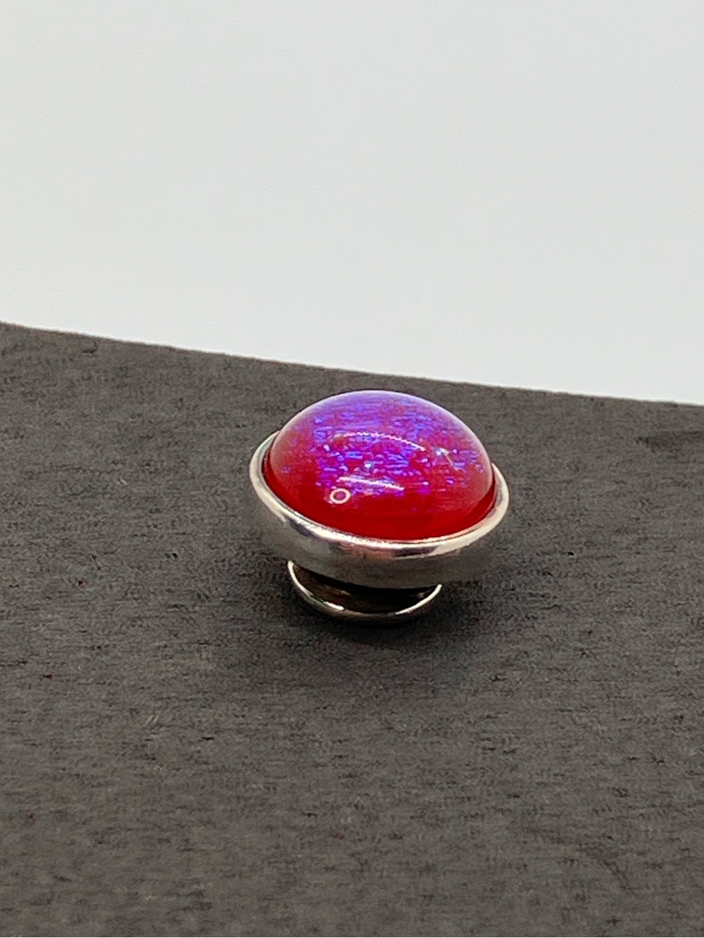 Kameleon 925 Red Purple Reflective Shimmer Glass Sterling JewelPop Jewel Pop